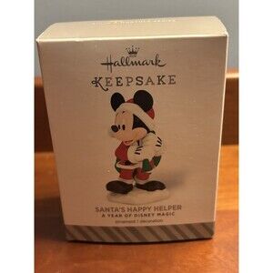 Hallmark Ornament 2014 SANTA'S‎ HAPPY HELPER A Year of Disney Magic MICKEY